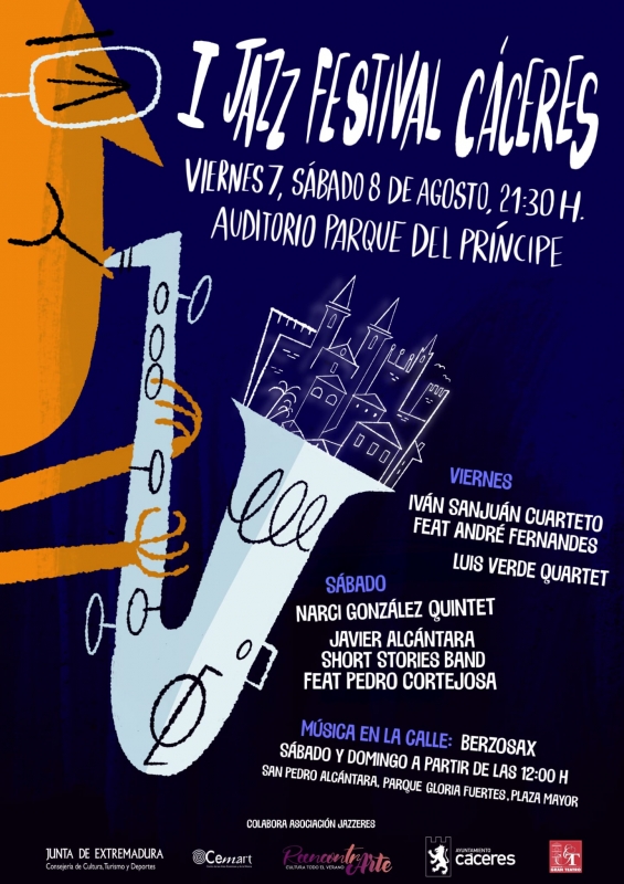 El I Jazz Festival Cáceres se estrena en el Auditorio del Parque del Príncipe con cuatro conciertos los días 7 y 8 de agosto