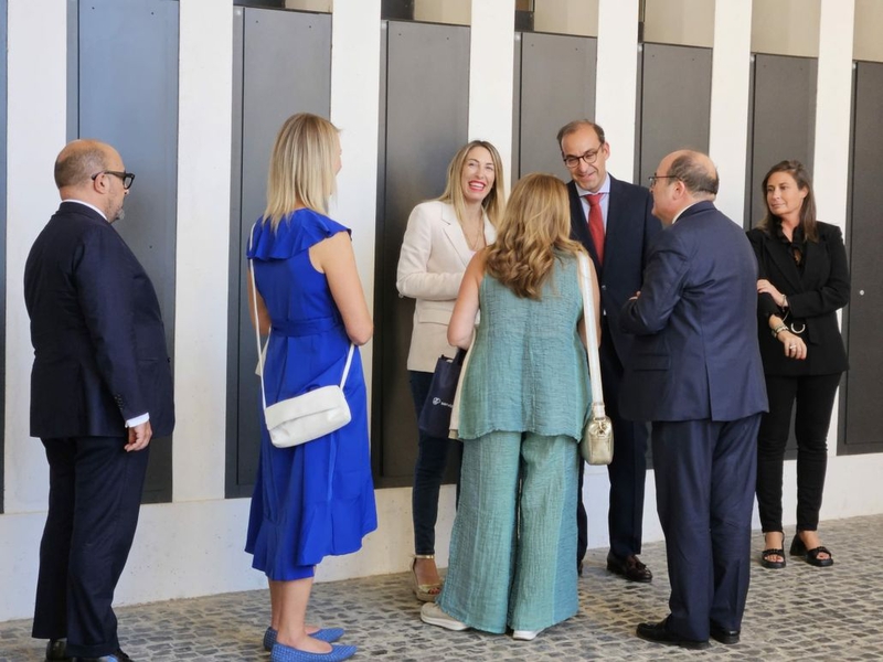 Rafa Mateos da la bienvenida a Cáceres a los ministros de Cultura de la Unión Europea