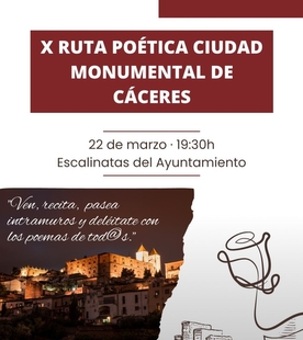El Ayuntamiento celebra el Día de la Poesía con una ruta poética con micro abierto a toda la ciudadanía