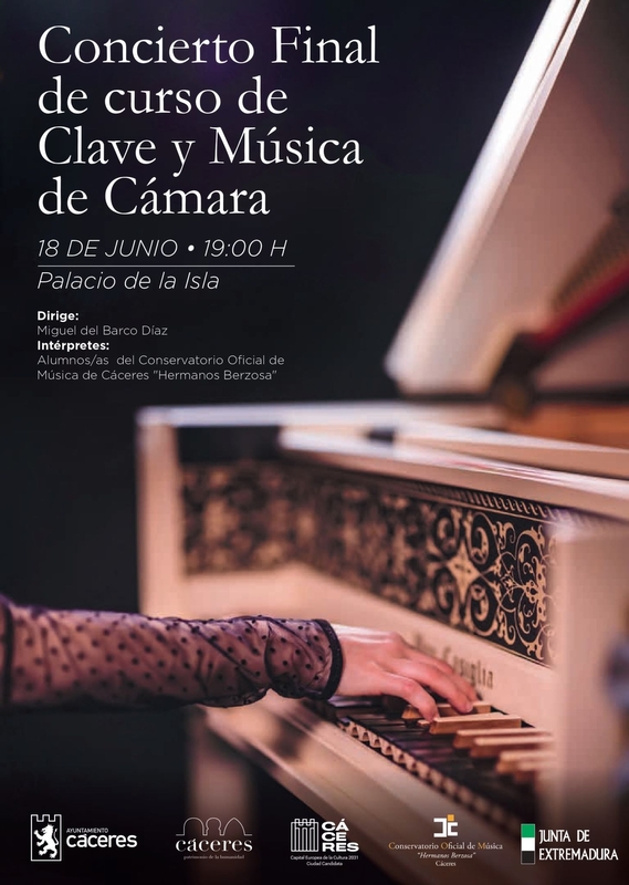 l alumnado de clave y música de cámara del Conservatorio Oficial de Música “Hermanos Berzosa” ofrece este miércoles su concierto final de curso