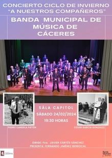 La Banda Municipal de Música rinde homenaje a dos miembros fallecidos con un concierto este sábado en la Sala Capitol