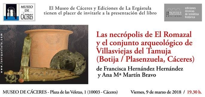 Museo de Cáceres presentacion del libro las necrpolis de el Romazal y el conjunto Arqueolgico de Villaviejas de Tamuja