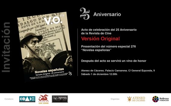 El Ateneo de Cáceres celebra el 25 aniversario de ''Versión Original''