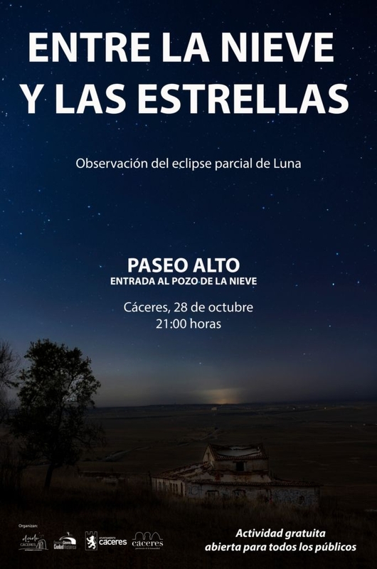 El Ayuntamiento invita a observar el eclipse parcial de Luna desde el Pozo de la Nieve   