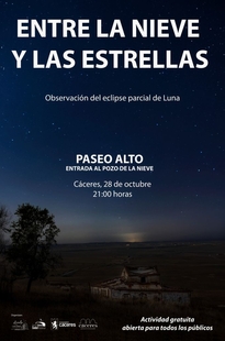 El Ayuntamiento invita a observar el eclipse parcial de Luna desde el Pozo de la Nieve   