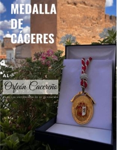 El alcalde invita a todos los cacereños a disfrutar de la ceremonia de entrega de la Medalla de Cáceres al Orfeón Cacereño