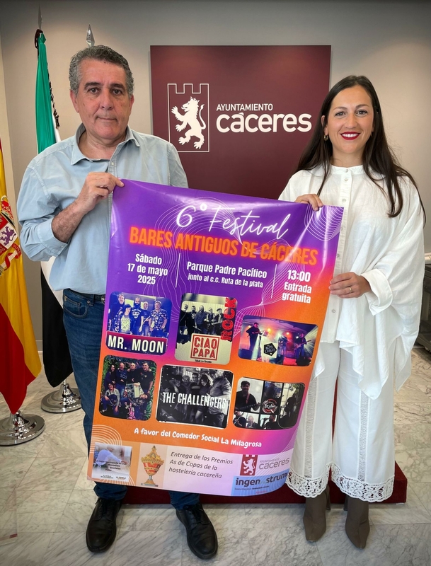 El Parque Padre Pacífico acoge el sábado 17 de mayo el VI Festival de Bares Antiguos de Cáceres