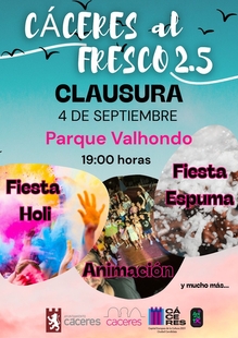 El Ayuntamiento de Cáceres invita a sumarse a la gran fiesta de despedida del programa ‘Cáceres al Fresco 2.5’