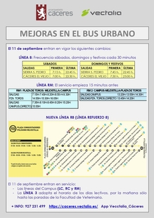 La nueva línea R8 de autobús urbano entrará en servicio el 11 de septiembre y llegará por primera vez al Polígono Empresarial Mejostilla