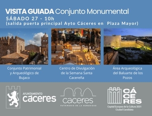 Cáceres celebra el Día Mundial del Turismo con una jornada de puertas abiertas y una visita guiada por su Conjun