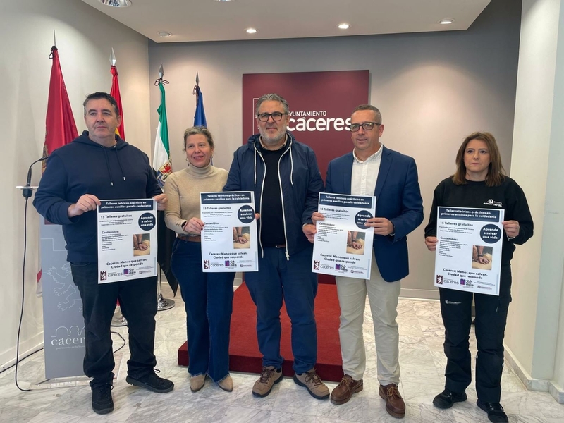 El Ayuntamiento de Cáceres impulsa una campaña formativa en primeros auxilios para la ciudadanía