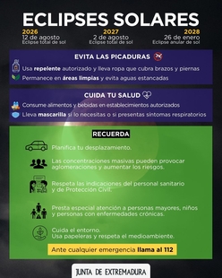 El Ayuntamiento recomienda seguir las indicaciones de seguridad para disfrutar del eclipse solar del próximo 12 de agosto