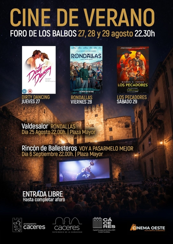 El Ayuntamiento llevará el cine de verano al Foro de los Balbos y a las pedanías con cinco proyecciones gratuitas
